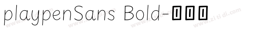 playpenSans Bold字体转换